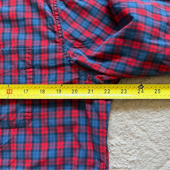 American Eagle 100% Cotton Checkered Plaid Button Down Shirt Men’s Size L - Picture 5 of 7
